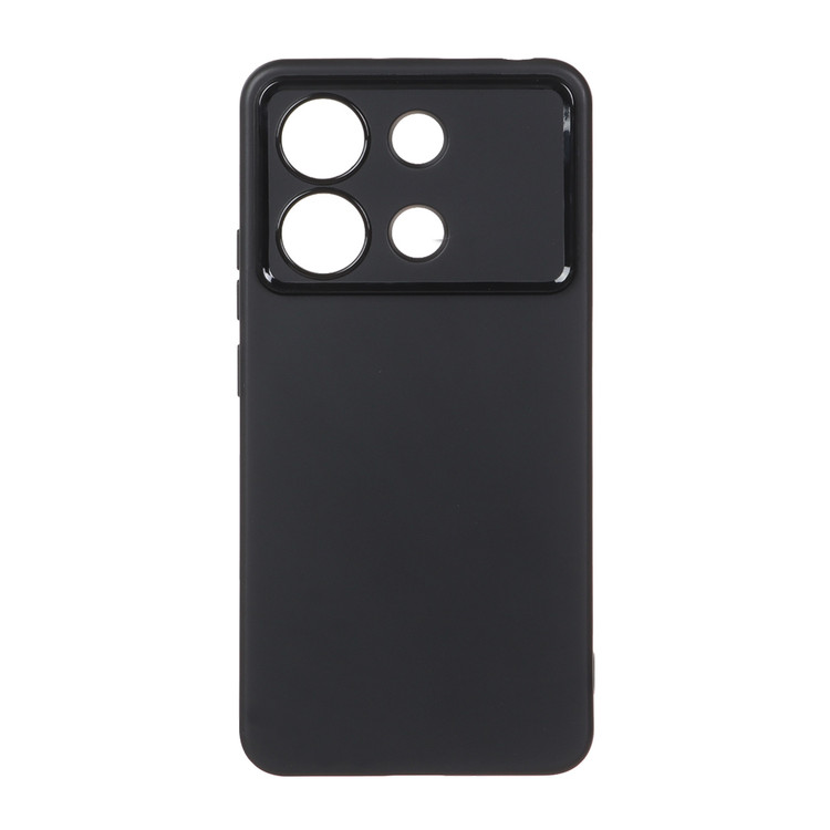 قاب طرح سیلیکون دور لنز براق Xiaomi Redmi Note 13 4G - مشکی