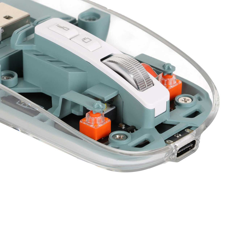ماوس بی سیم شفاف مدل M133 - سبز