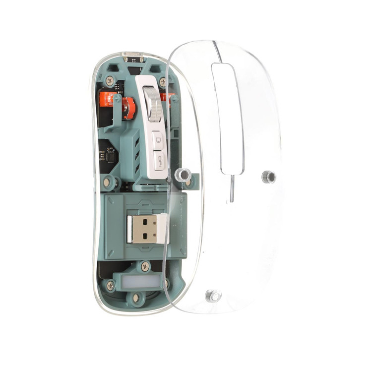ماوس بی سیم شفاف مدل M133 - سبز