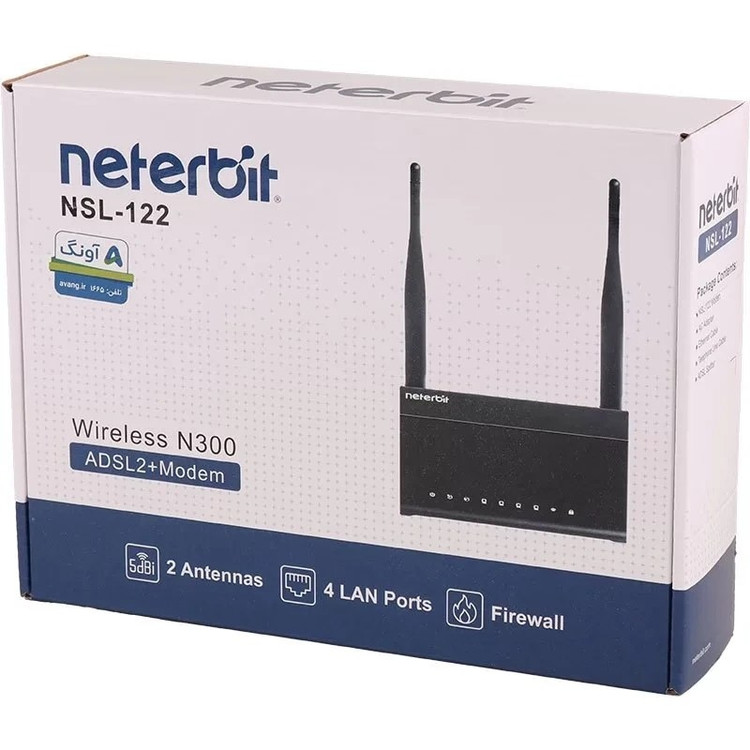 مودم روتر بیسیم +ADSL2 نتربیت مدل NSL-122