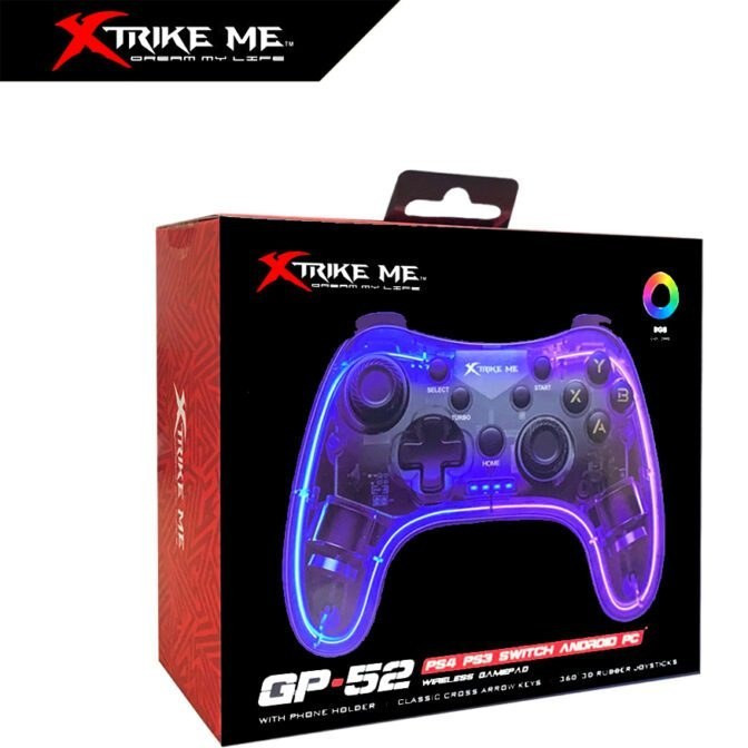 دسته بازی بی سیم XTRIKE ME مدل GP-52 با قابلیت اتصال به موبایل، کامپیوتر، نینتندو و پلی استیشن 3 و 4