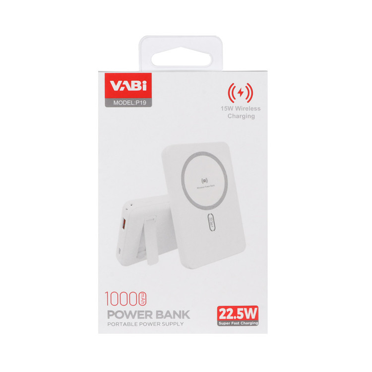 پاوربانک فست شارژ وایرلس VABI 10000mAh مدل P19 22.5W