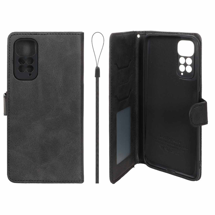 کیف موبایل چرمی جاکارتی و محافظ لنزدار داخل خز درجه یک شیائومی مدل Xiaomi Redmi Note 11 4G / Redmi Note 11S