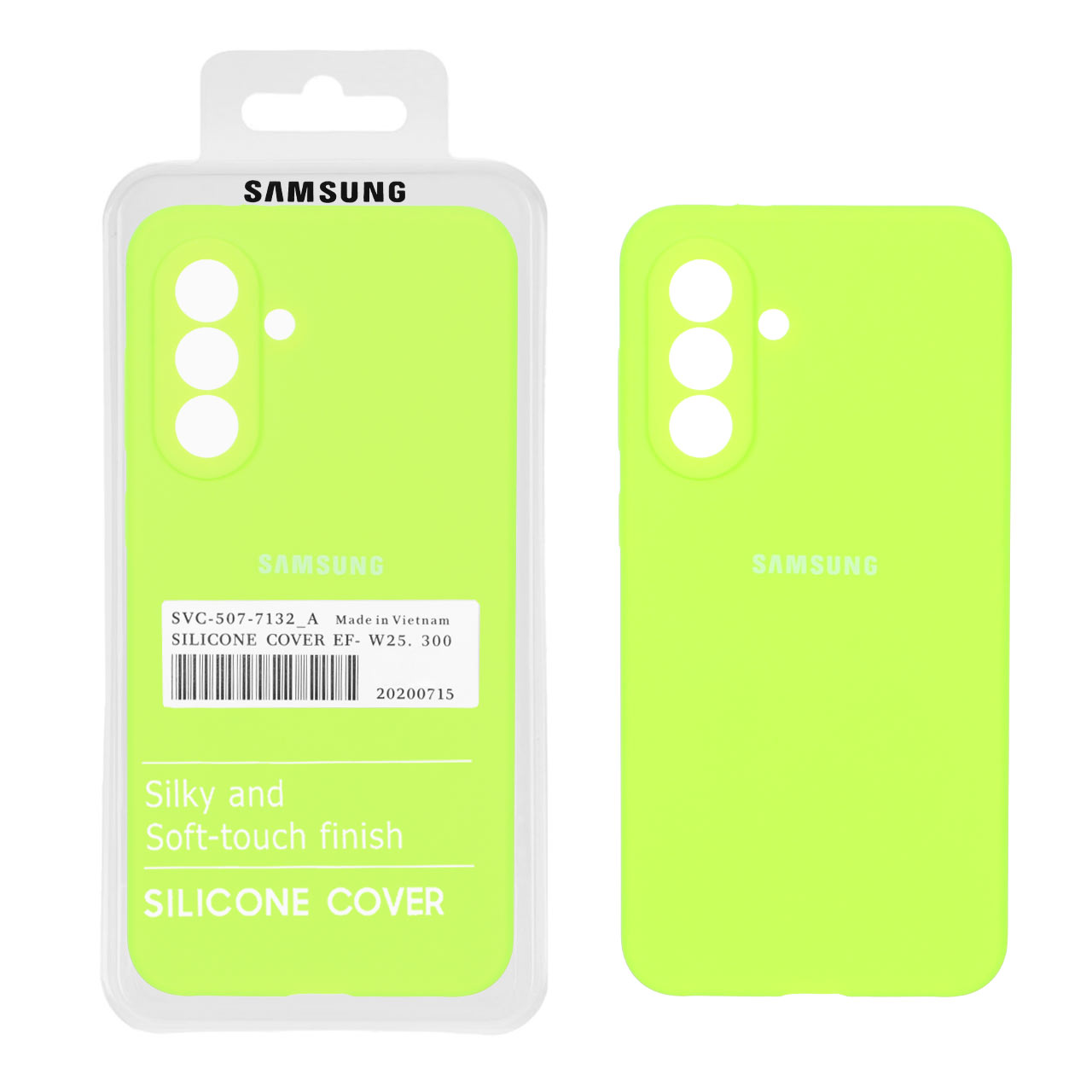 قاب سیلیکونی اورجینال داخل مخمل پاک کنی محافظ لنزدار سامسونگ Samsung Galaxy A56 / A36 (پک دار)