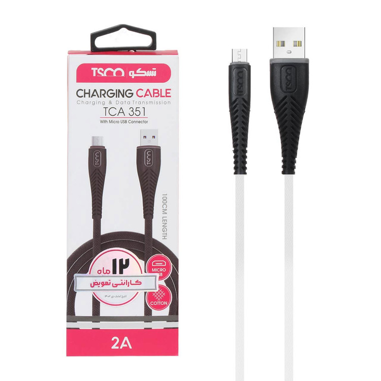 کابل شارژ و دیتا فست نخی اندروید TSCO مدل TCA 351