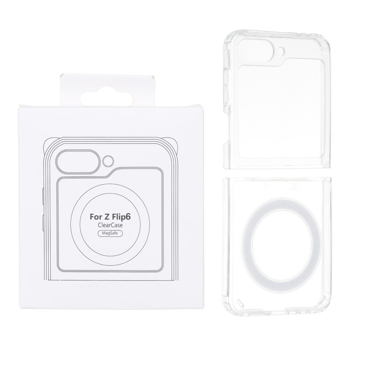 قاب مگ سیف شفاف با قابلیت شارژ MagSafe سامسونگ Samsung Galaxy Z Flip 6 (پک دار)