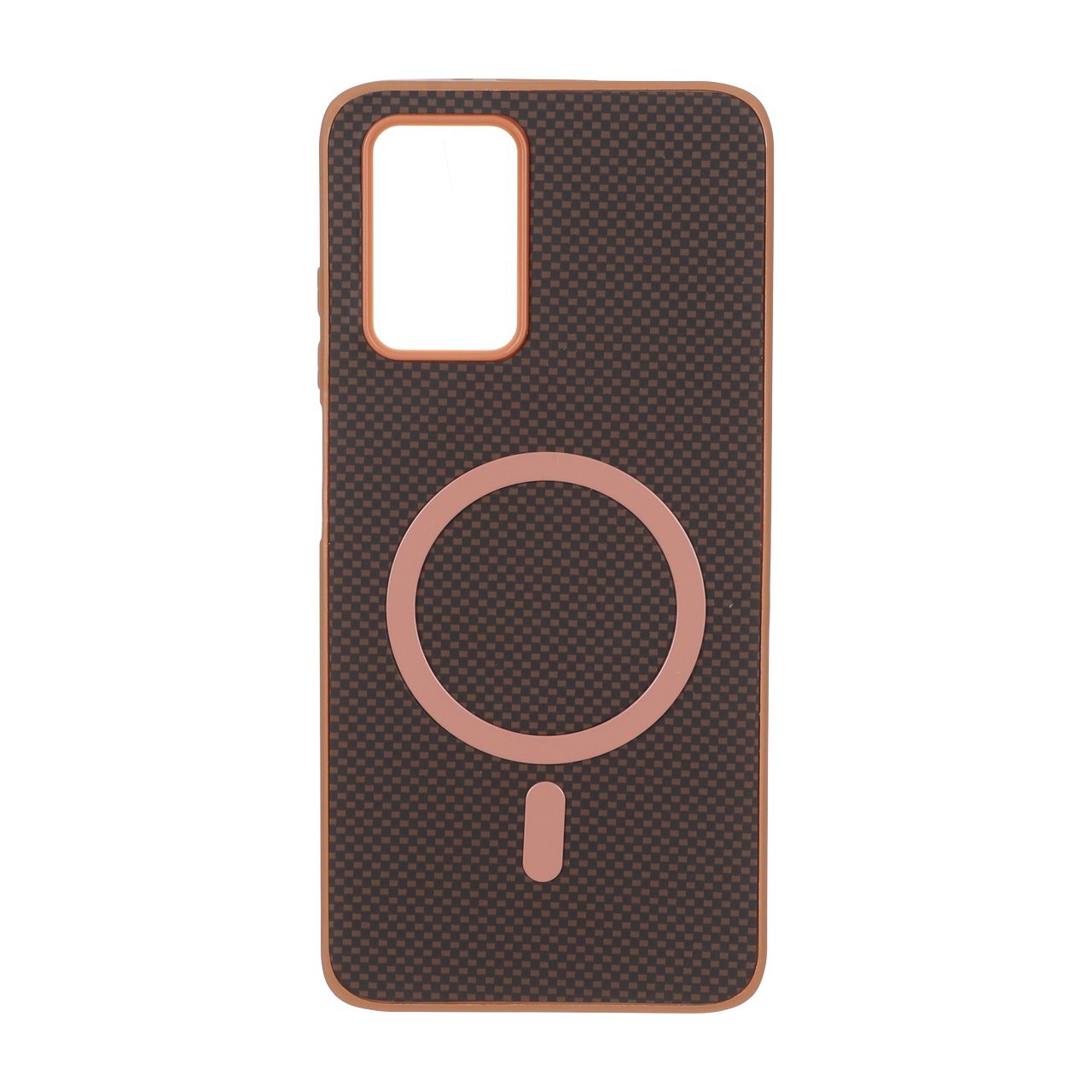 قاب مگ سیف شیائومی طرح شطرنجی Magnet فلزی Xiaomi Redmi Note 12S / Xiaomi Redmi Note 11 4G / Redmi Note 11S - قهوه ای