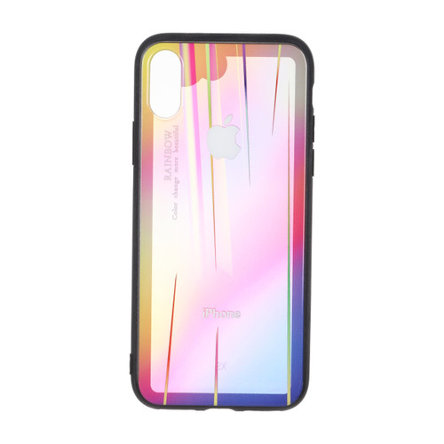 قاب شفاف رنگین کمانی آیفون مدل Apple iPhone X / iPhone XS