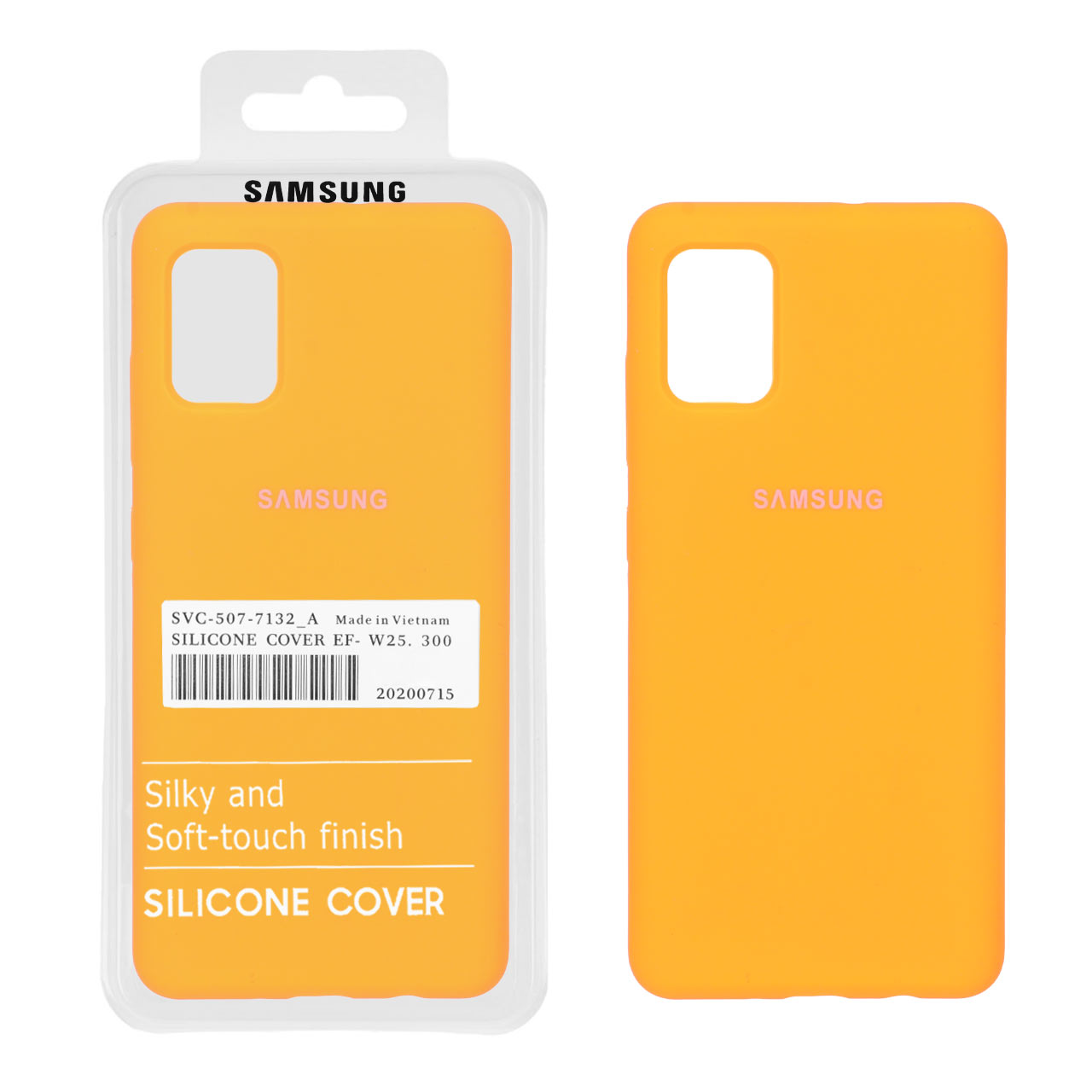 قاب سیلیکونی اورجینال داخل مخمل درجه یک پاک کنی محافظ لنزدار سامسونگ Samsung Galaxy A51 / M40s (پک دار)