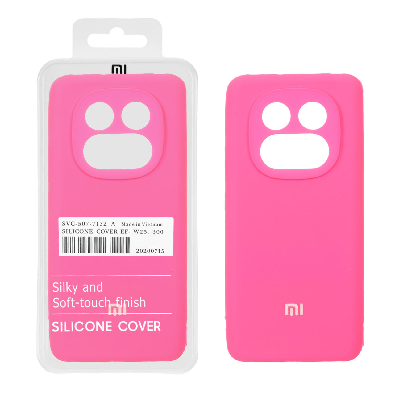 قاب سیلیکونی اورجینال داخل مخمل پاک کنی درجه یک شیائومی مدل Xiaomi Redmi Note 14 Pro 5G / Redmi Note 14 Pro Plus 5G / Poco X7 5G (پک اصلی)