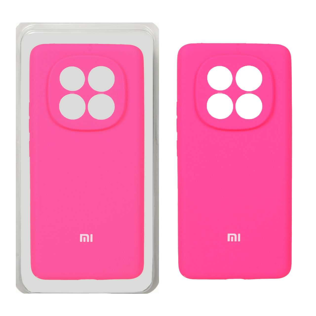 قاب سیلیکونی اورجینال داخل مخمل پاک کنی درجه یک شیائومی مدل Xiaomi Redmi Note 14 Pro Plus 5G (پک اصلی)