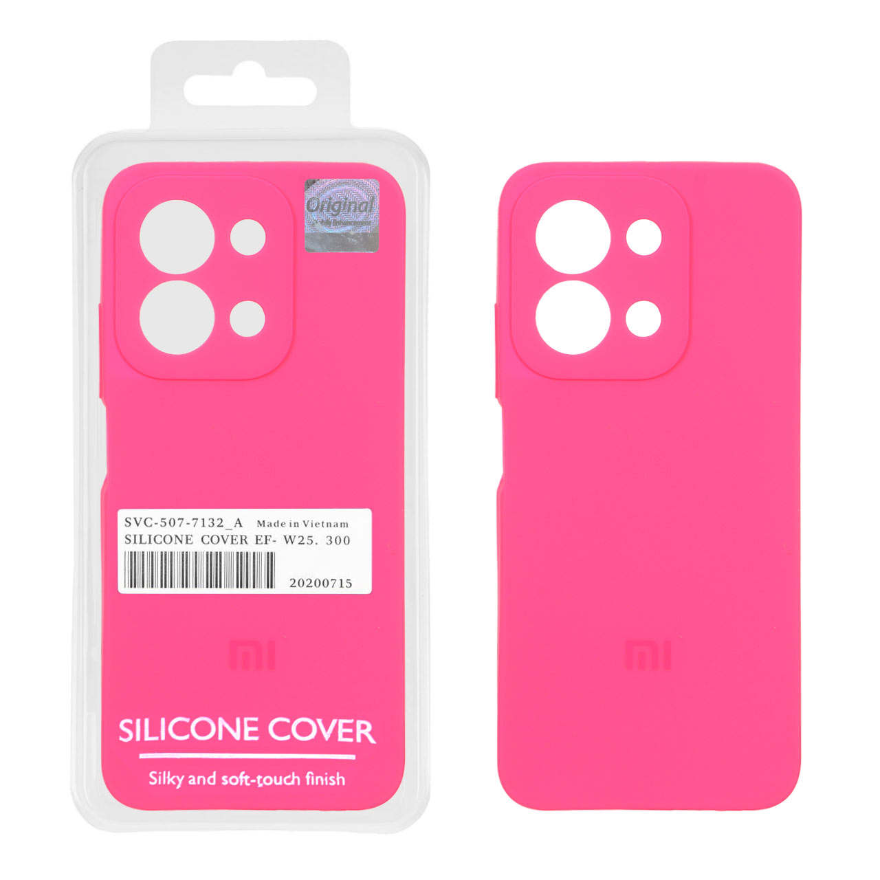 قاب سیلیکونی اورجینال داخل مخمل درجه یک پاک کنی Master Quality محافظ لنزدار شیائومی مدل Xiaomi Redmi 15C / Poco C85 (پک دار)