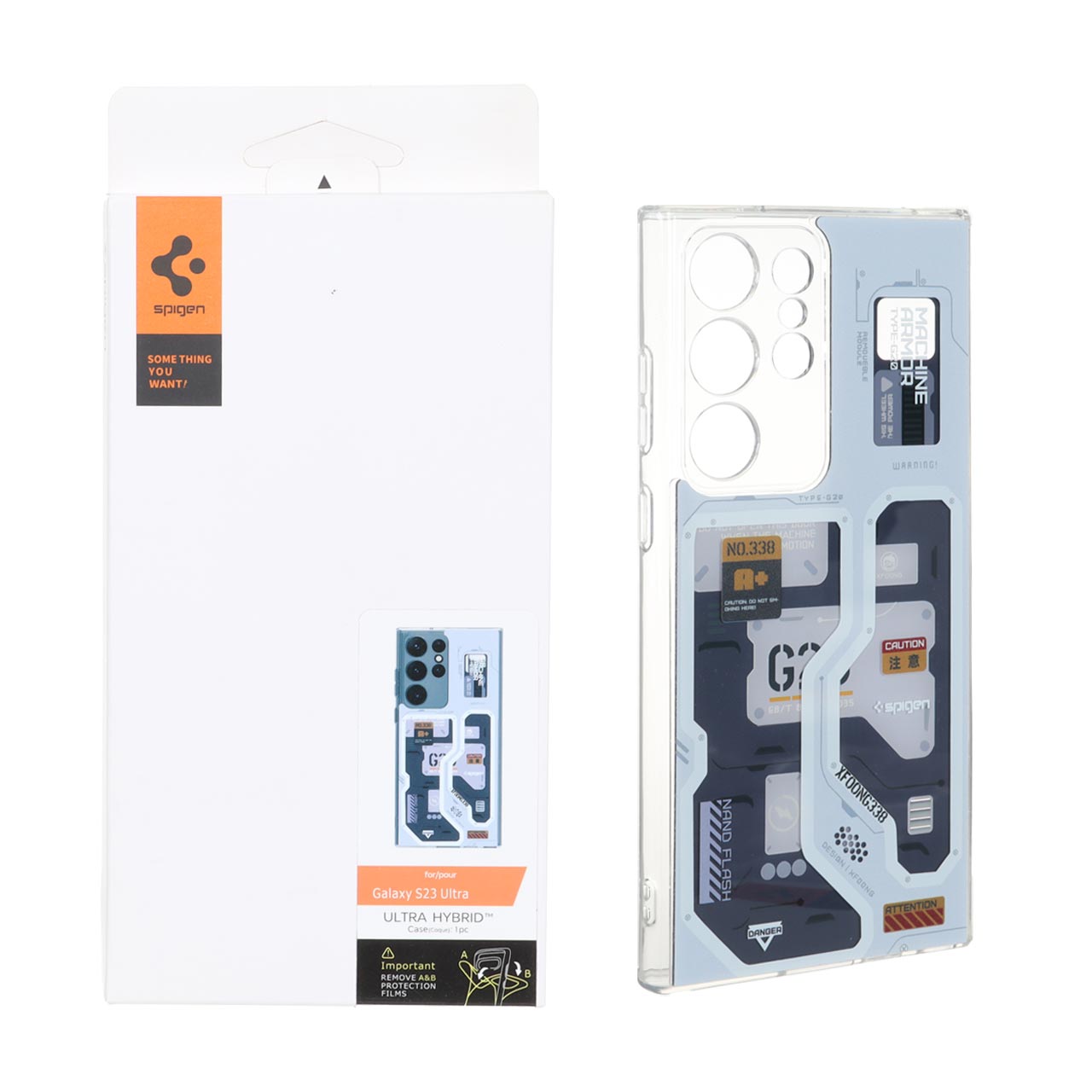 قاب اورجینال Spigen طرح تکنولوژی G20 مدل Samsung Galaxy S23 Ultra (پک دار)