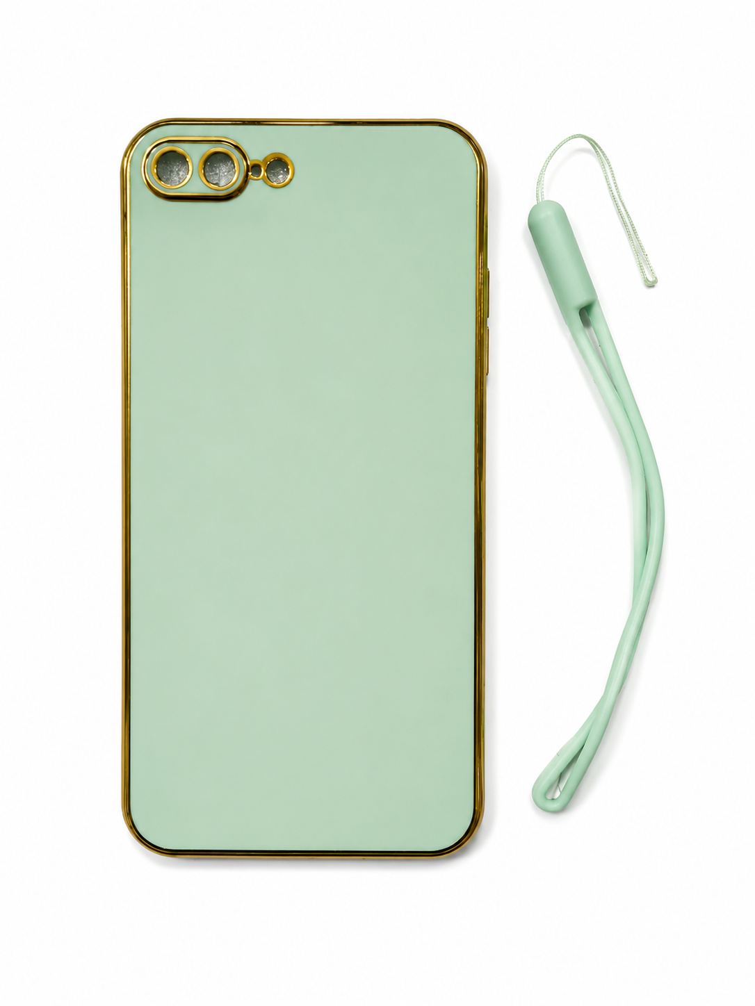قاب محافظ لنزدار My Case همراه با بند آیفون 7 پلاس و 8 پلاس - Apple iPhone 7 Plus / iPhone 8 Plus - سبز روشن