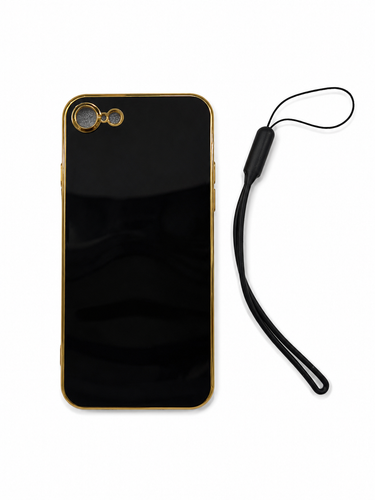 قاب محافظ لنزدار My Case همراه با بند آیفون 7 / آیفون 8 / اس ای - Apple iPhone 7 / iPhone 8 / iPhone SE (2020) - مشکی
