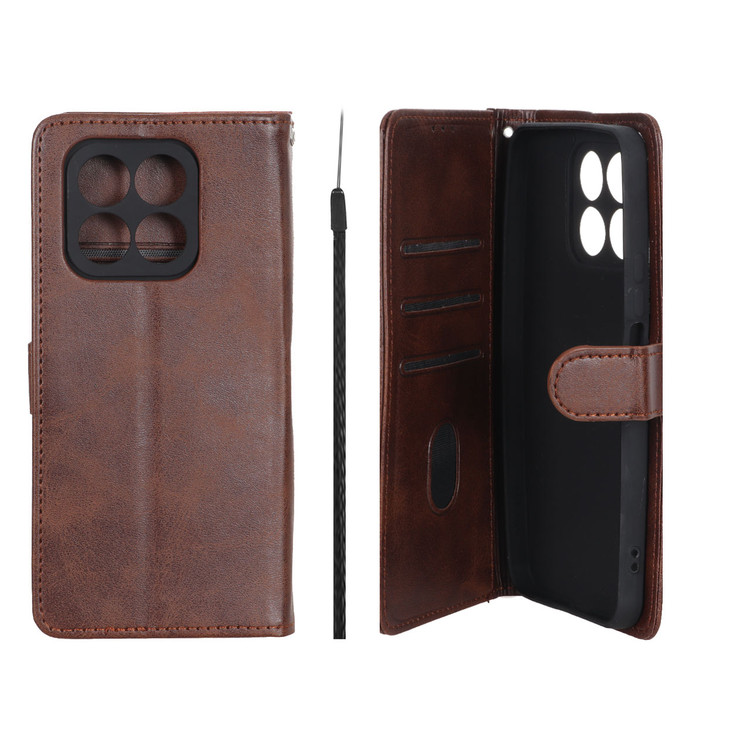 کیف موبایل چرمی جاکارتی مگنتی و محافظ لنزدار داخل مخمل درجه یک هواوی مدل آنر Honor X8a