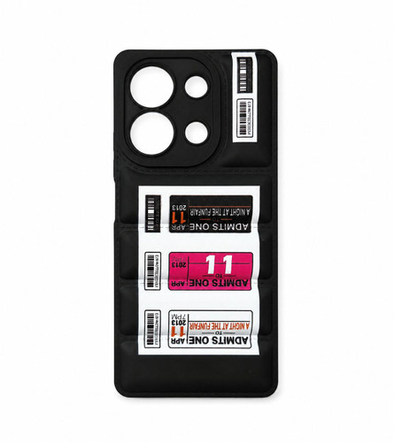 قاب پافر طرح دار محافظ لنزدار شیائومی مدل Xiaomi Redmi Note 13 4G