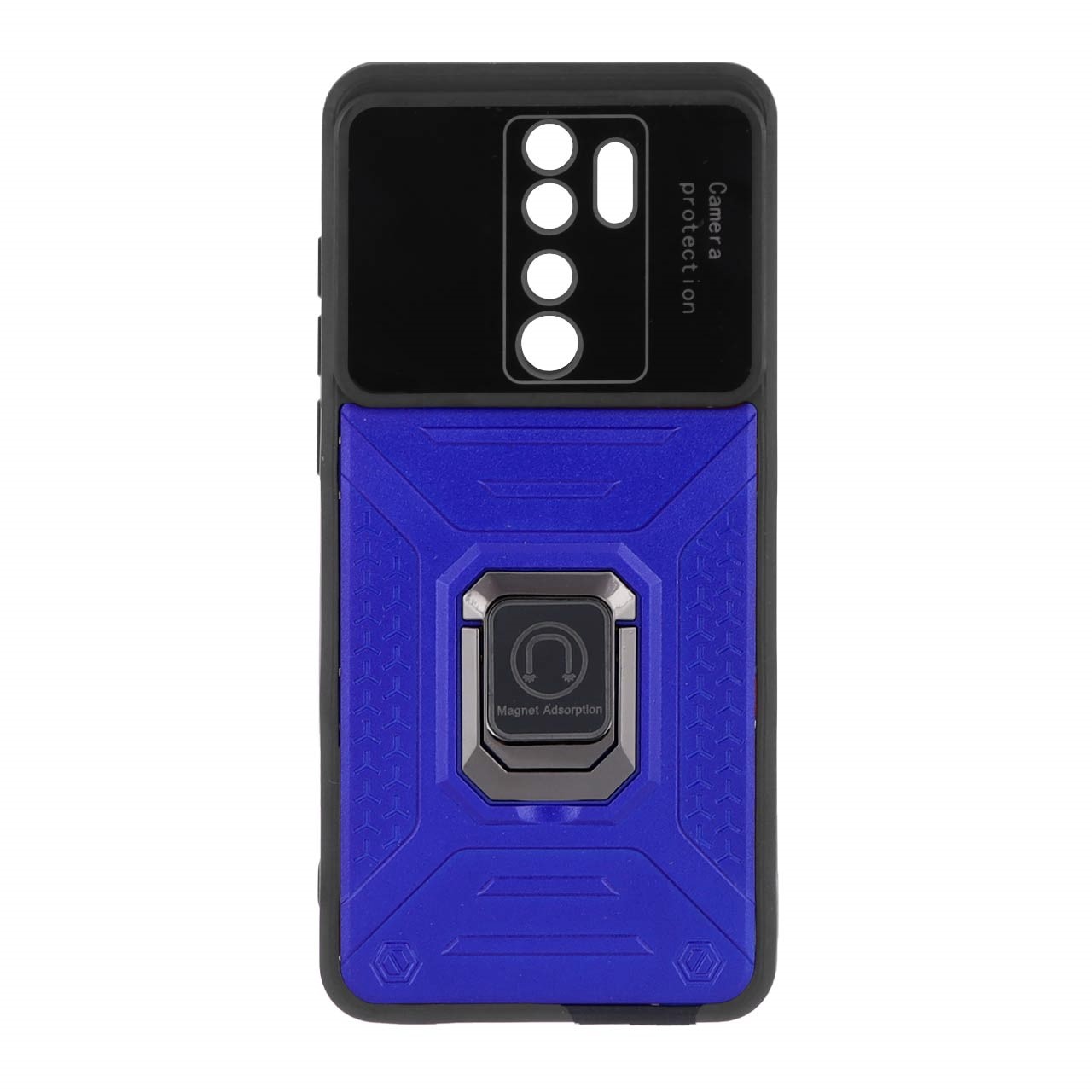 قاب ضد ضربه هولدر انگشتی بتمنی و محافظ لنزدار شیشه ای شیائومی Xiaomi Redmi Note 8 Pro