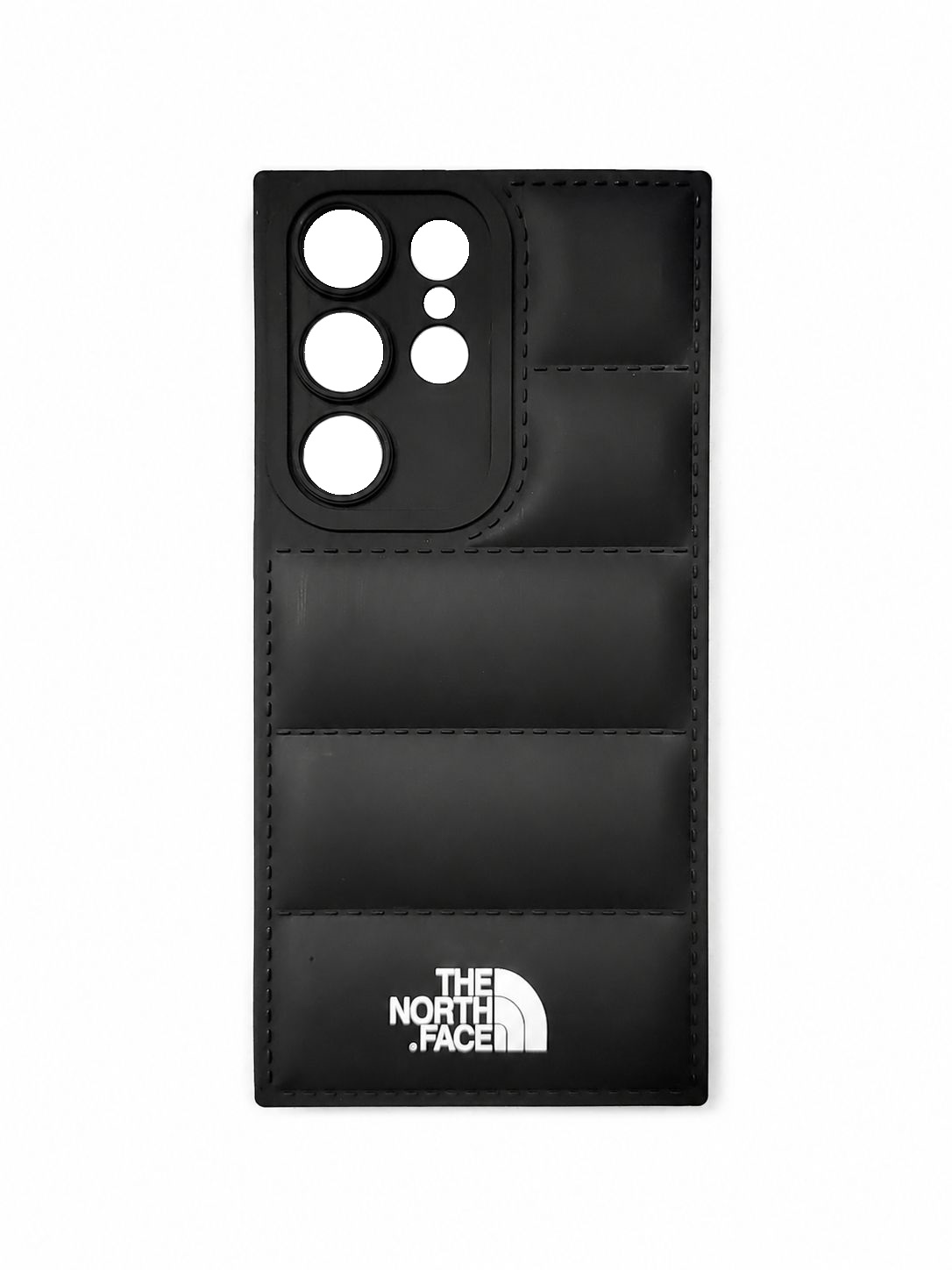 قاب پافر North Face طرح دار و محافظ لنزدار سامسونگ مدل Samsung Galaxy S23 Ultra