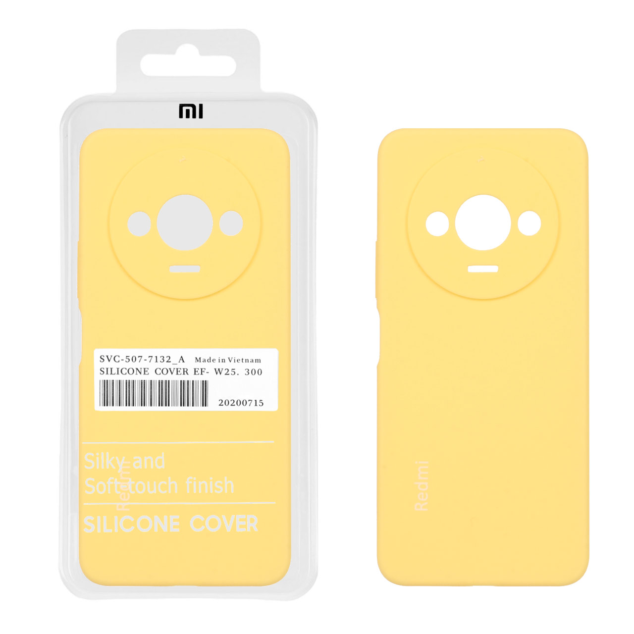 قاب سیلیکونی اورجینال پاک کنی داخل مخمل درجه یک شیائومی Xiaomi Redmi A3 / A3x / Poco C61 (پک اصلی)