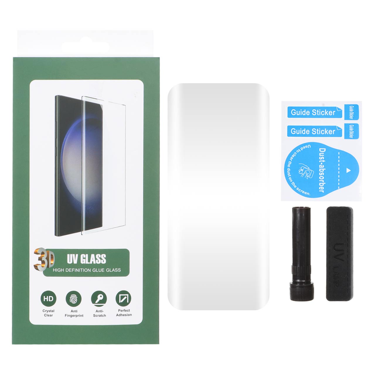 گلس محافظ صفحه نمایش یو وی شیشه ای درجه یک UV 3D Glass داریا باند 1 - Daria Bond 1 (پک دار)