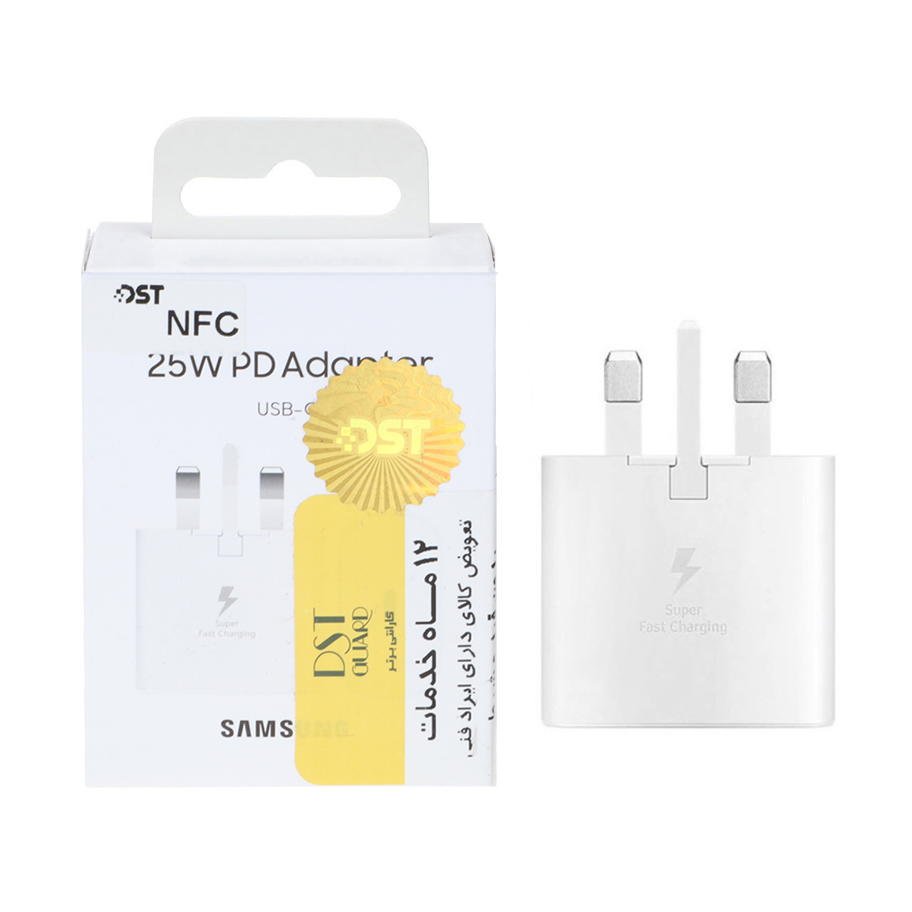 شارژر 25 وات سامسونگ سه پین PD و سوپرفست مدل EP-TA800 25W اصلی مجهز به فناوری NFC