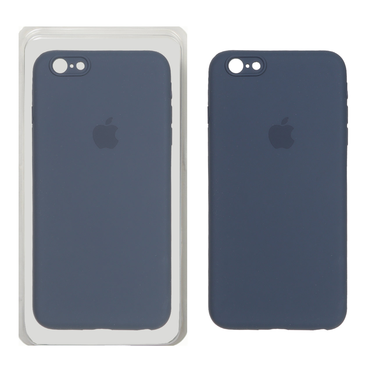 قاب سیلیکونی اورجینال داخل مخمل درجه یک پاک کنی محافظ لنزدار آیفون Apple iPhone 6 Plus / iPhone 6s Plus (پک اصلی)