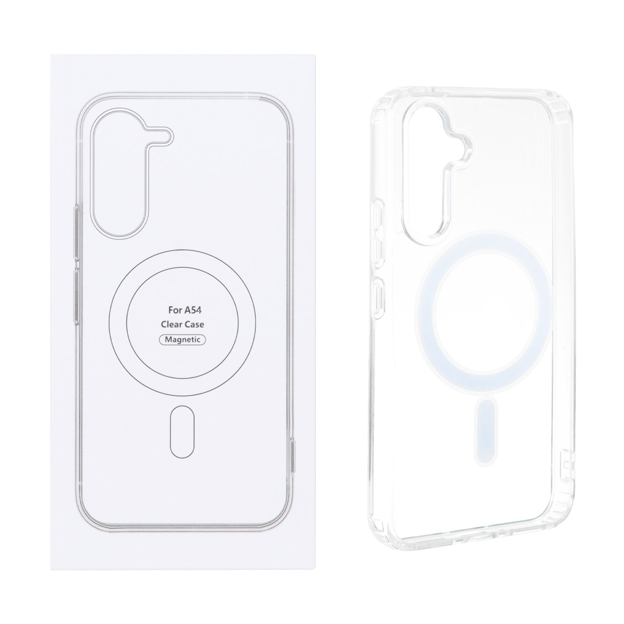 قاب مگ سیف شفاف با قابلیت شارژ MagSafe سامسونگ مدل Samsung Galaxy A54 (پک دار)