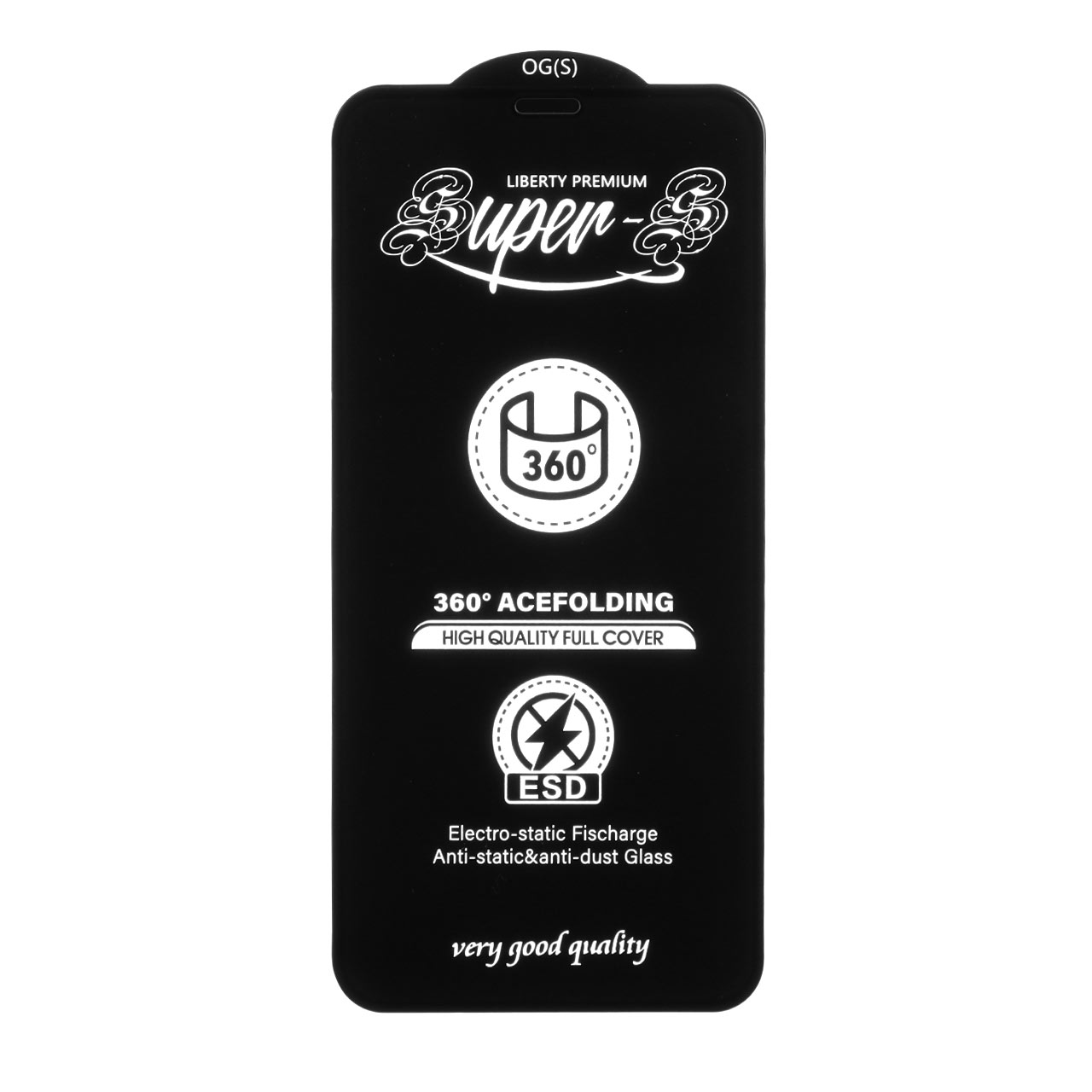 گلس محافظ صفحه نمایش شیشه ای قابل خم آنتی استاتیک درجه یک Full Cover Super S 360 آیفون مدل Apple iPhone 11 Pro / iPhone XS / iPhone X
