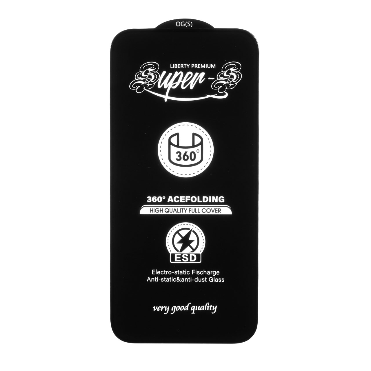 گلس محافظ صفحه نمایش شیشه ای قابل خم آنتی استاتیک درجه یک Full Cover Super S 360 آیفون مدل Apple iPhone 16 Pro Max
