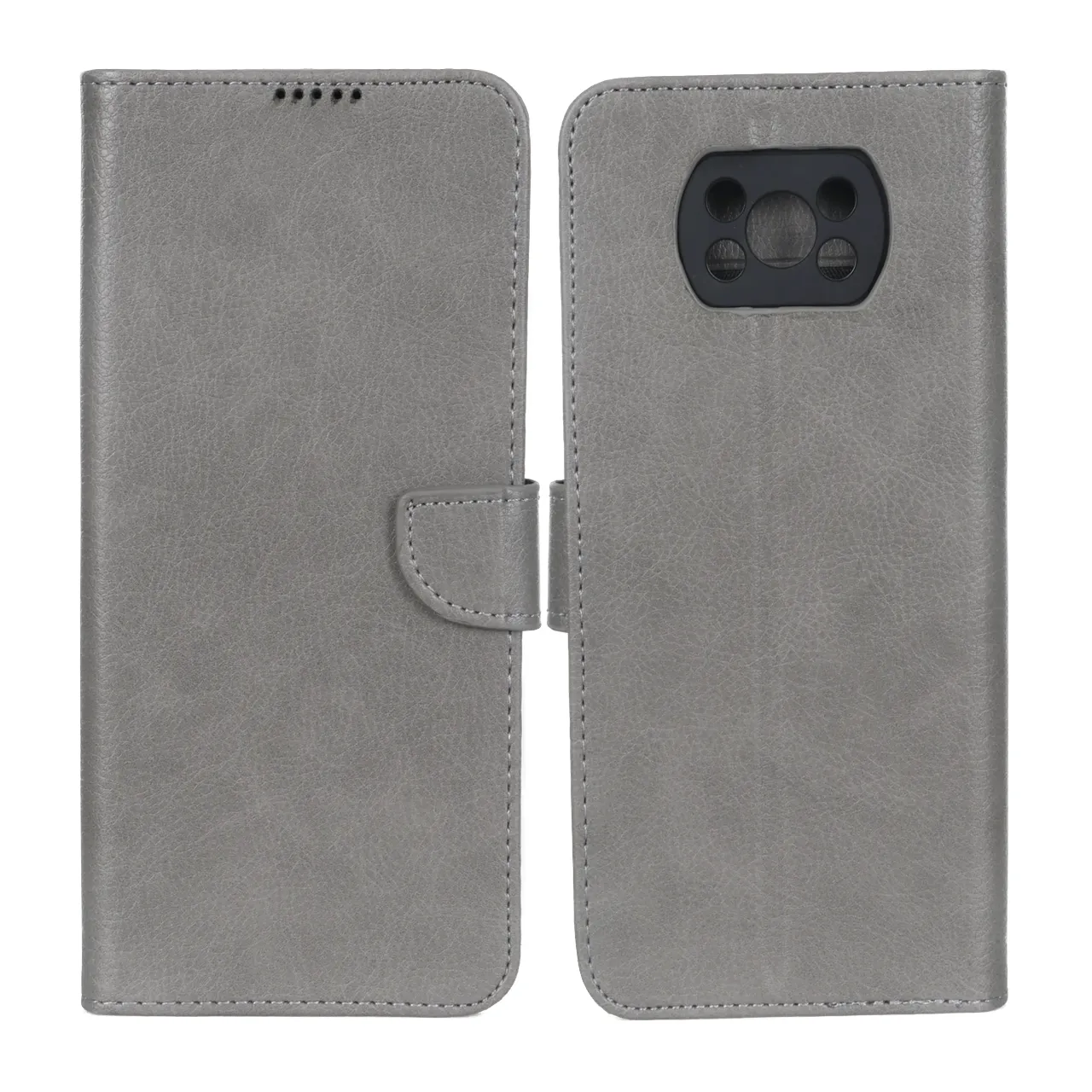 کیف موبایل چرمی جاکارتی مگنتی و محافظ لنزدار درجه یک شیائومی Xiaomi Poco X3 / Poco X3 Pro / Poco X3 NFC