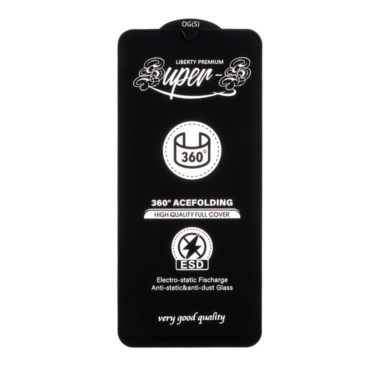 گلس محافظ صفحه نمایش شیشه ای قابل خم آنتی استاتیک درجه یک Full Cover Super S 360 مدل Samsung Galaxy A20 / A30 / A30S / A50 / A50S / M10S / M21 / M21S / M30 / M30S / M31 / Redmi Note 7 / Note 7 pro / Note 7s / Honor 9a / Y6p