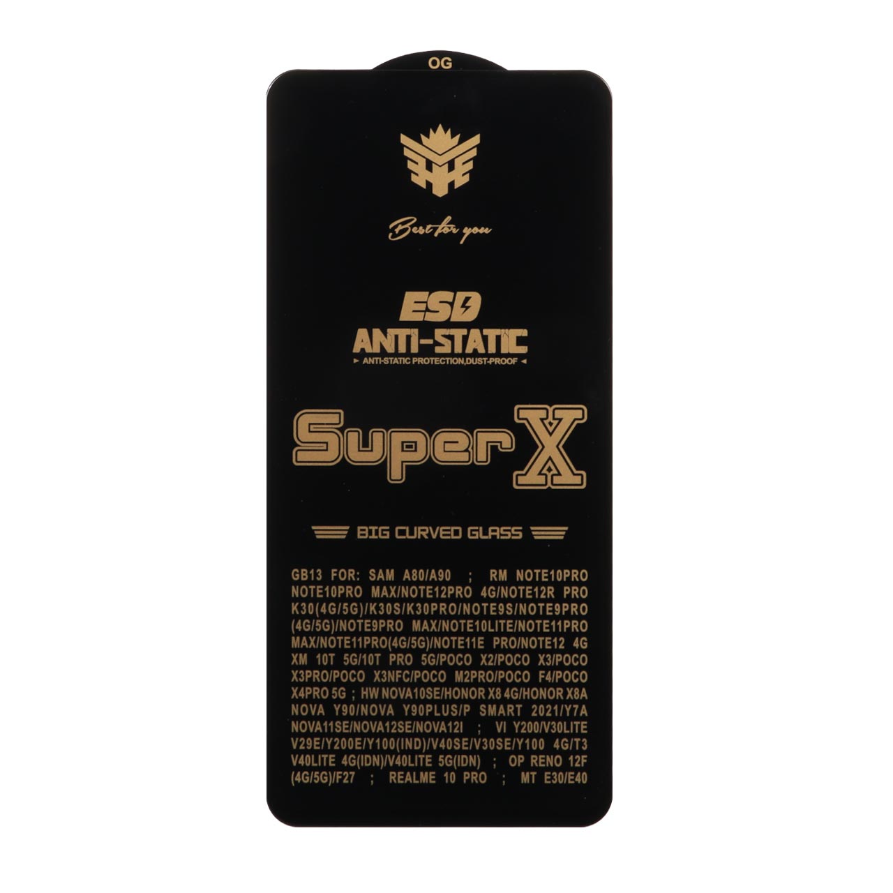 گلس محافظ صفحه نمایش شیشه ای آنتی استاتیک سوپر ایکس درجه یک شیائومی مدل Xiaomi Poco X3 / Poco X3 Pro / Redmi Note 9S / Redmi Note 9 Pro / Redmi Note 9 Pro Max / Poco F5 Pro / Mi 12T / Mi 12T Pro / Mi 11T / Mi 11T Pro / Mi 10T / Mi 10T Pro