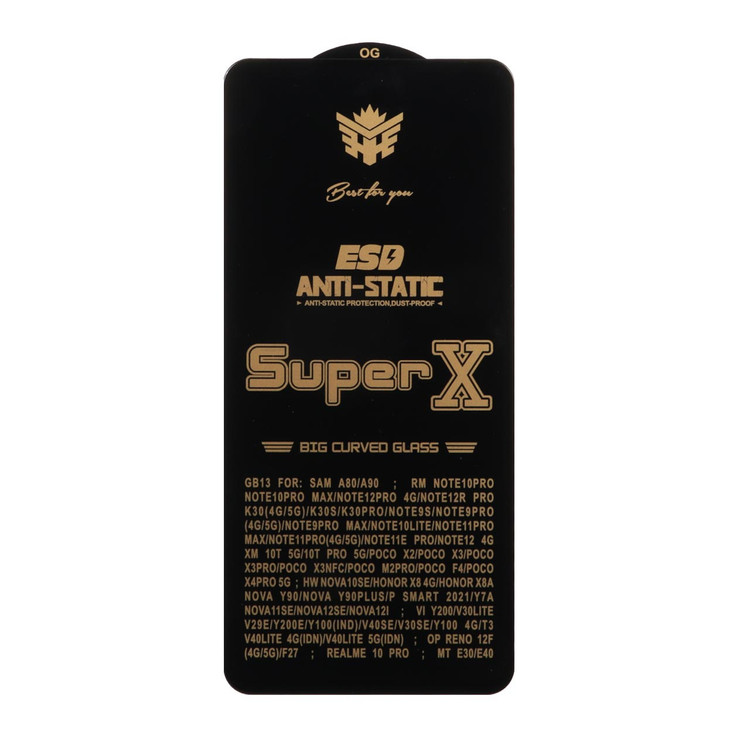گلس محافظ صفحه نمایش شیشه ای آنتی استاتیک سوپر ایکس درجه یک Full Cover Super X مدل Xiaomi Redmi 14C / Poco C75 / Poco C71 / Redmi A5 / Redmi A3 Pro / Redmi A4