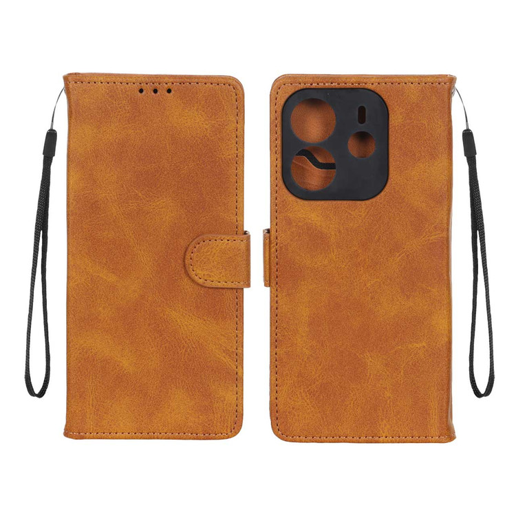 کیف موبایل چرمی مگنتی جاکارتی و محافظ لنزدار درجه یک شیائومی مدل Xiaomi Redmi Note 14 4G