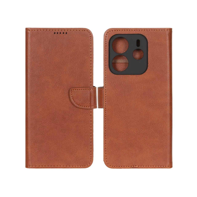 کیف موبایل چرمی مگنتی جاکارتی و محافظ لنزدار درجه یک شیائومی مدل Xiaomi Redmi Note 14 4G