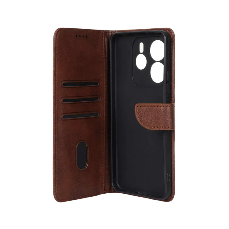 کیف موبایل چرمی مگنتی جاکارتی و محافظ لنزدار درجه یک شیائومی مدل Xiaomi Redmi Note 14 4G