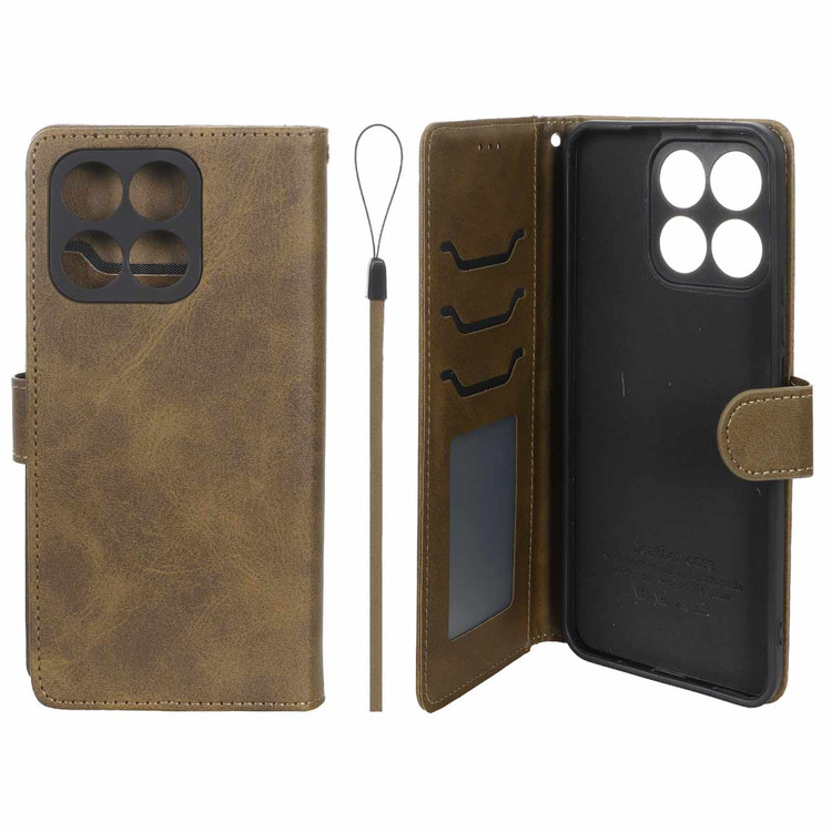 کیف موبایل چرمی جاکارتی مگنتی و محافظ لنزدار داخل مخمل درجه یک هواوی مدل آنر Honor X8a