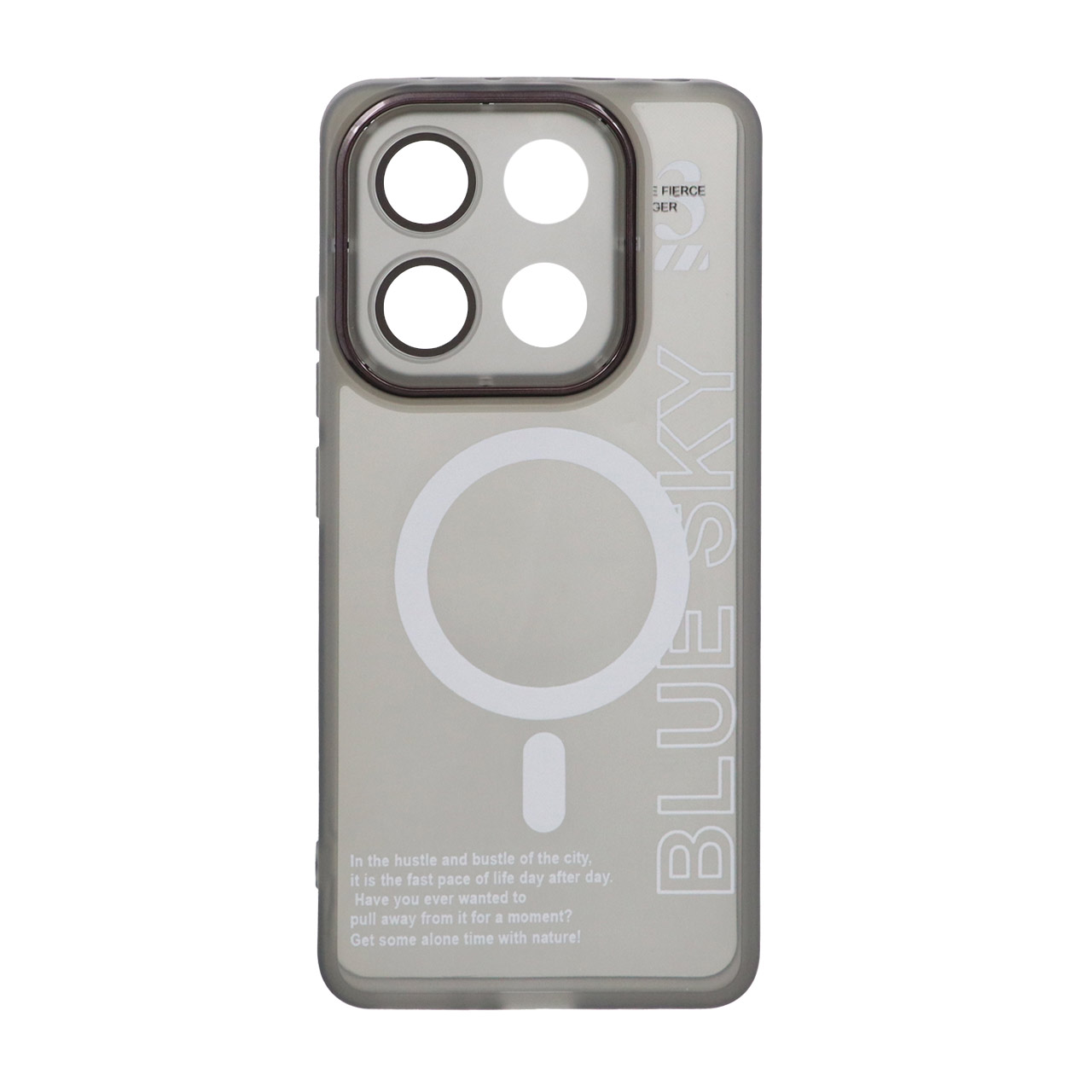 قاب طرح مگ سیف Diamond Space همراه با گلس محافظ لنز شیائومی مدل Xiaomi Redmi Note 13 4G