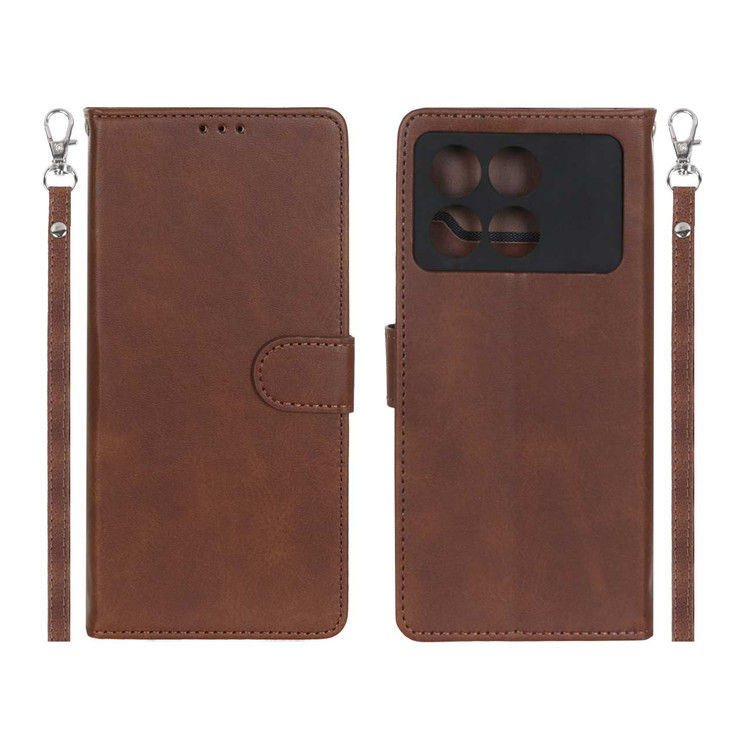 کیف موبایل چرمی جاکارتی مگنتی و محافظ لنزدار درجه یک شیائومی مدل Xiaomi Poco X6 Pro 5G / Redmi K70E
