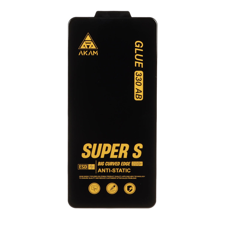 گلس محافظ صفحه نمایش شیشه ای Full Cover Super S AKAM با چسب 330 مدل Samsung Galaxy A71 / A72 / A73 / M51 / M52 / M53 / M54 / M62 / Note 12 Pro 5G / Note 12 Pro Plus / Poco X5 Pro / Poco F5