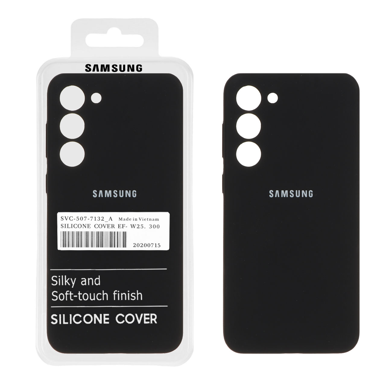 قاب سیلیکونی اورجینال داخل مخمل محافظ لنزدار پاک کنی سامسونگ مدل Samsung Galaxy S23 Plus (پک اصلی)
