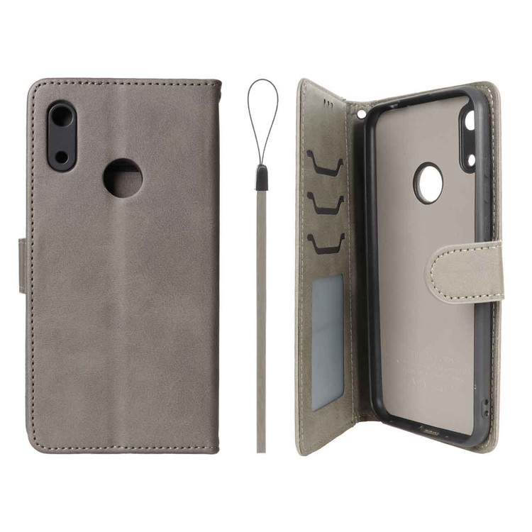 کیف موبایل چرمی جاکارتی و محافظ لنزدار درجه یک هواوی مدل Huawei Y6 (2019) / Y6 Prime (2019) / Y6s / Honor 8a