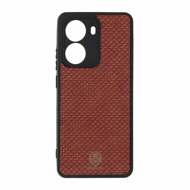 قاب طرح چرم حصیری Golden Lion محافظ لنزدار شیائومی Xiaomi Poco X7 Pro