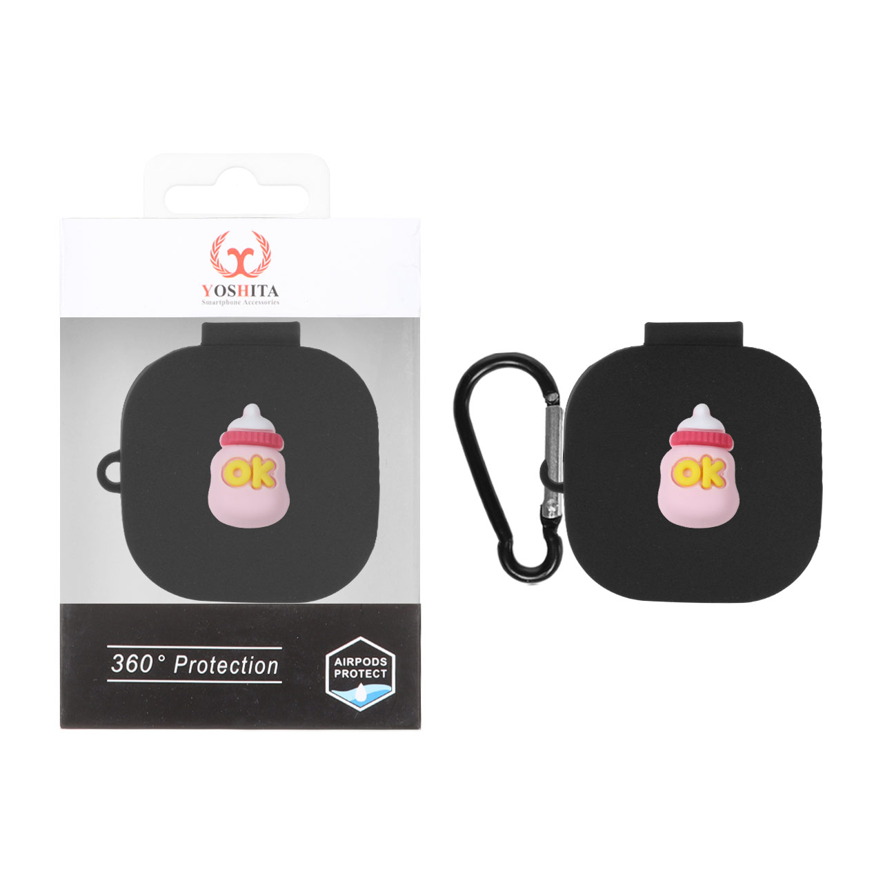 کاور ایرپاد سیلیکونی Yoshita عروسک برجسته QCY T13 - طرح 317 (پک دار)