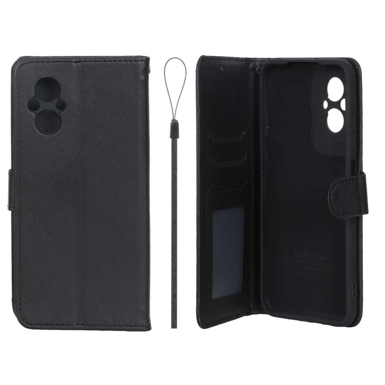 کیف موبایل چرمی مگنتی جاکارتی و محافظ لنزدار درجه یک شیائومی مدل Xiaomi Poco M5