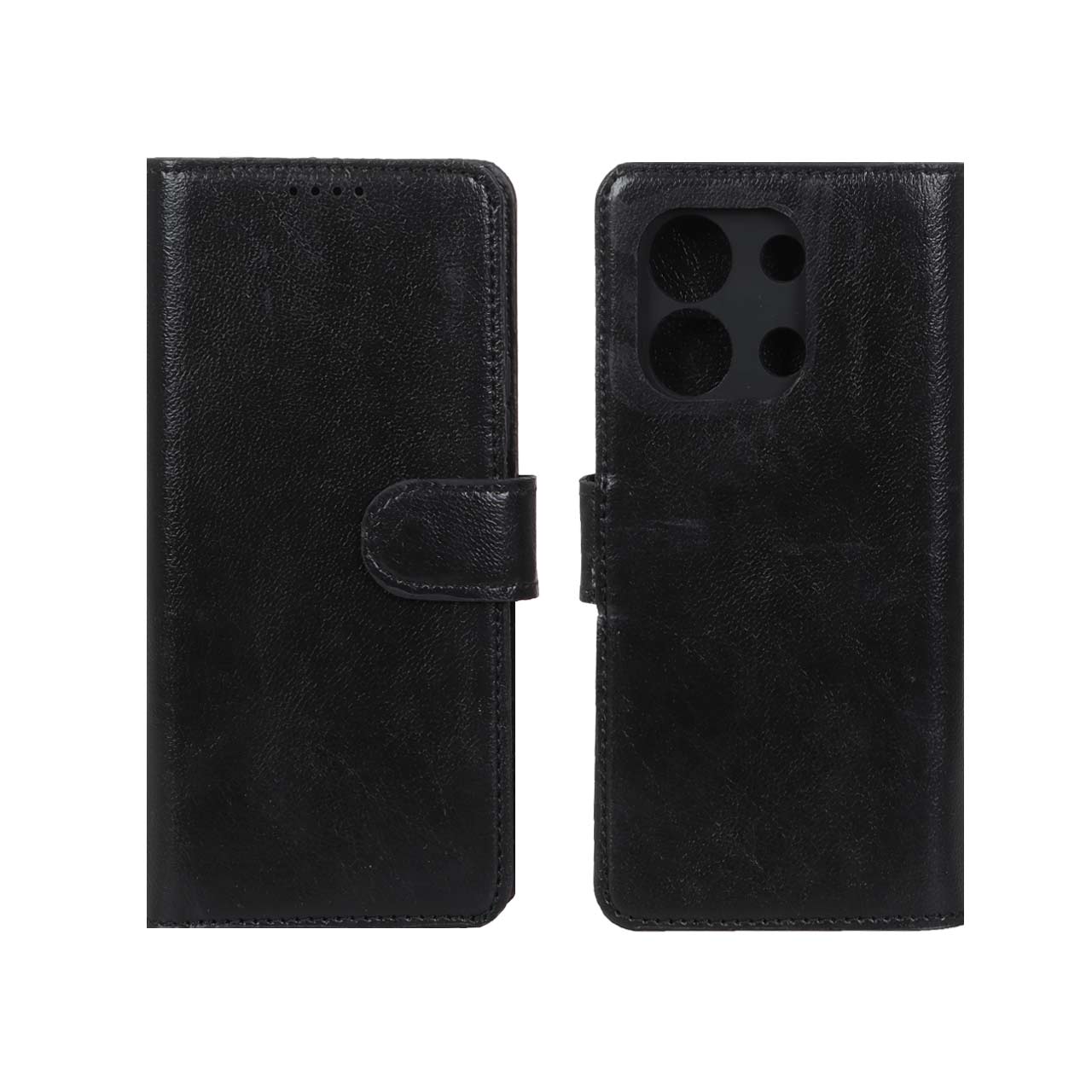 کیف موبایل چرمی جاکارتی مگنتی و محافظ لنزدار شیائومی مدل Xiaomi Redmi Note 13 Pro 5G / Poco X6