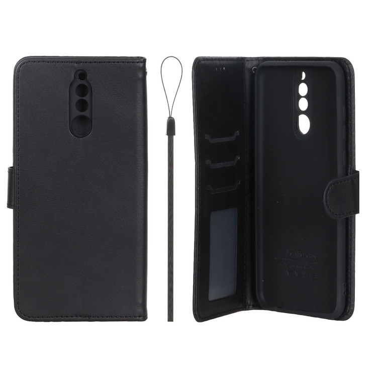 کیف موبایل چرمی مگنتی جاکارتی و محافظ لنزدار داخل مخمل درجه یک هواوی مدل Huawei Mate 10 Lite