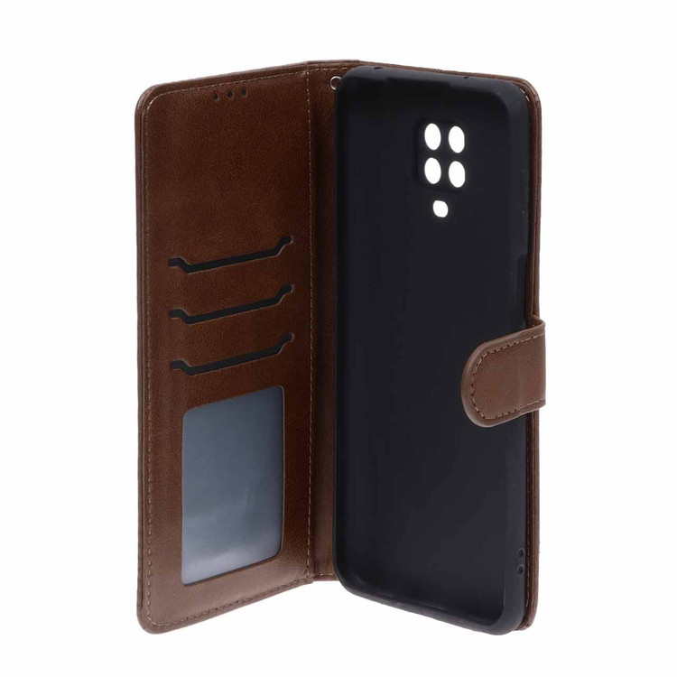 کیف موبایل چرمی جاکارتی مگنتی و محافظ لنزدار درجه یک شیائومی مدل Xiaomi Redmi Note 9S / Redmi Note 9 Pro / Redmi Note 9 Pro Max / Poco M2 Pro