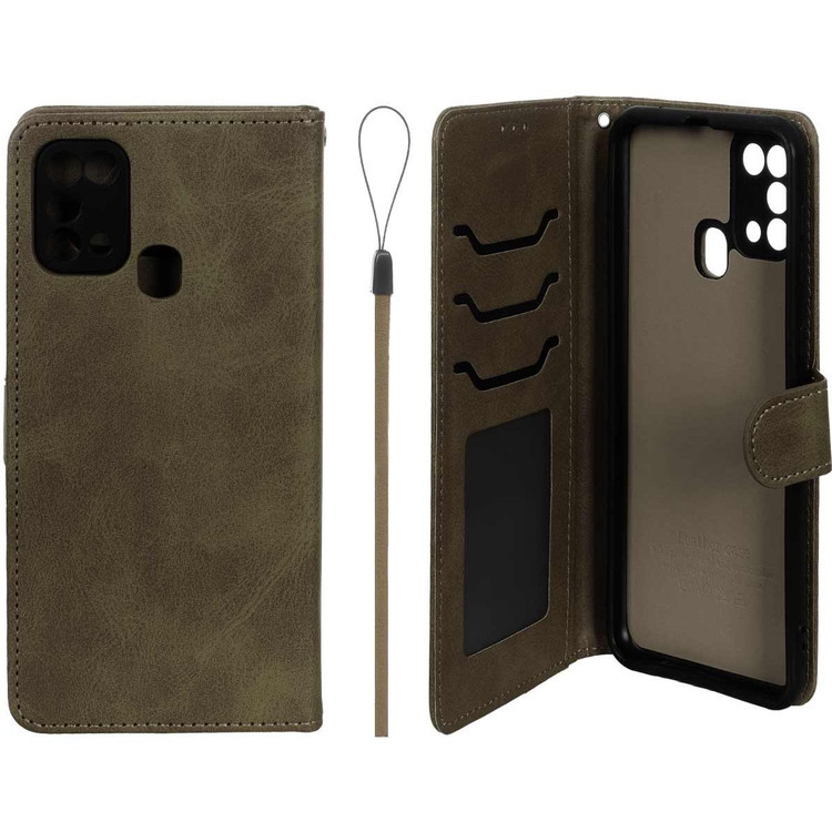 کیف موبایل چرمی مگنتی جاکارتی و محافظ لنزدار درجه یک سامسونگ مدل Samsung Galaxy M31